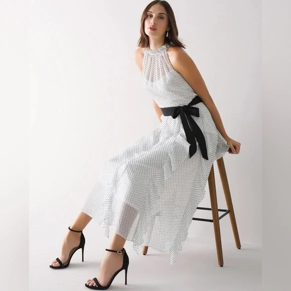 white house black market midi dress Petite Ruched Midi Dress